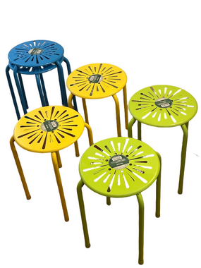 Viral Colorful Metal Round Mini Table Stool Planter Perfect Height Variety Color